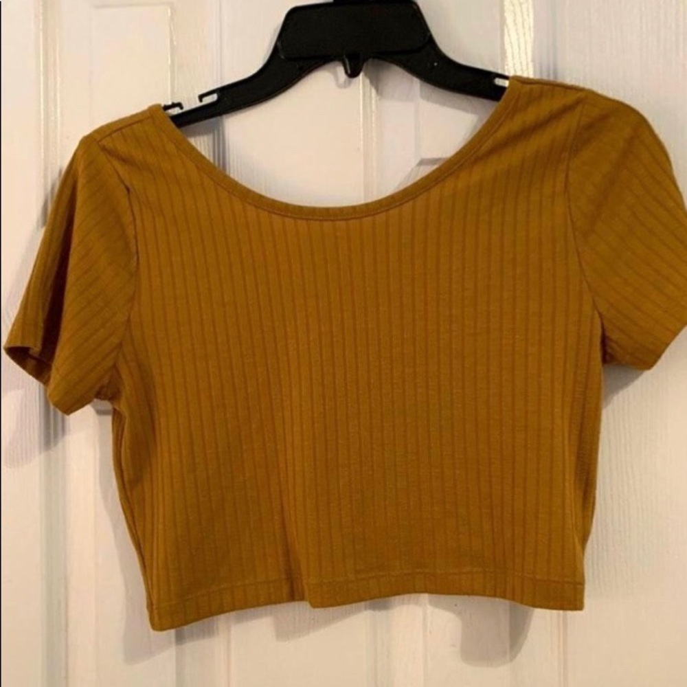 Double Zero Cropped Burnt Yellow Top